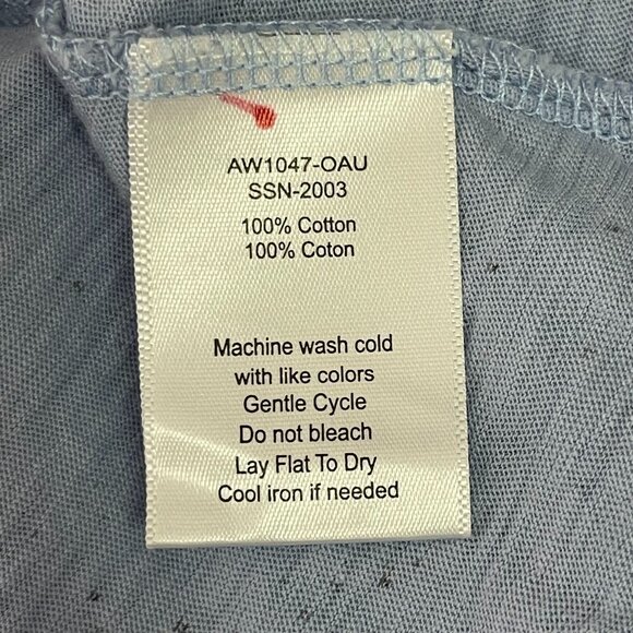 ATM Women's Light Blue Splatter Print Long Sleeve Crew Neck T-Shirt Size XS - Picture 8 of 11